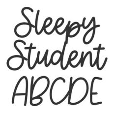 BFC Sleepy Student Cursive Marker Font