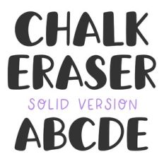 BFC Chalk Eraser Solid School Chalkboard Font