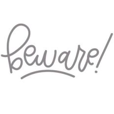 beware handlettered
