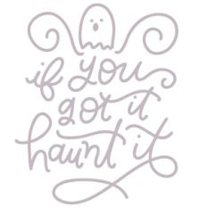 if you got it haunt it handlettered