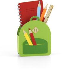 Box Card Backpack School