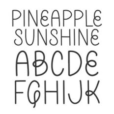 BFC Pineapple Sunshine Swirly Handwriting Font