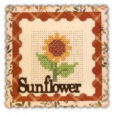 Card Sunflower Cross Stitch 5x5