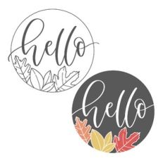 Fall Leaves Hello Frame - Two Ways