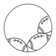 Football Round Frame
