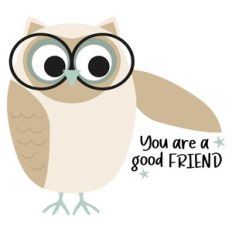 Owl Affirmation Words for Kids - Friend