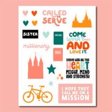 Sister Missionary Sticker Sheet