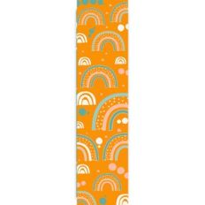 Rainbow Bookmark Orange Background