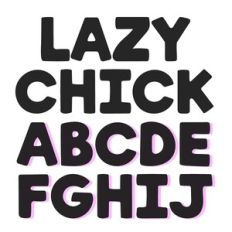 BFC Lazy Chick Bold Modern Block Font