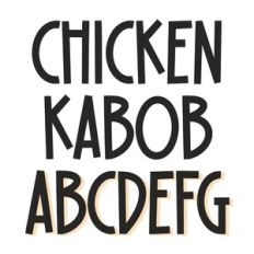 BFC Chicken Kabob Quirky Bold Font