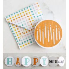 happy birthday accordion card and envelope