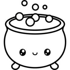 Witch potion cauldron