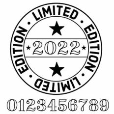 Round Limited Edition Label with Numbers