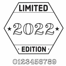 Hexagon Limited Edition Label with Numbers