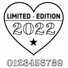 Heart Limited Edition Label with Numbers