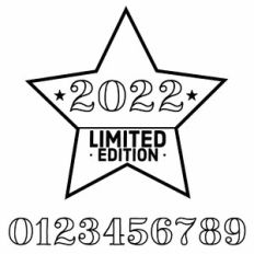 Star Limited Edition Label with Numbers