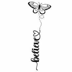Believe Butterfly Word