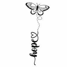 Hope Butterfly Word