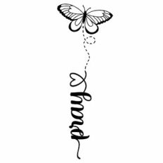 Pray Butterfly Word