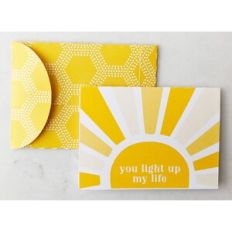 you light up my life sunshine card and envelope