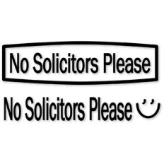 Label No Solicitors Please Smiley