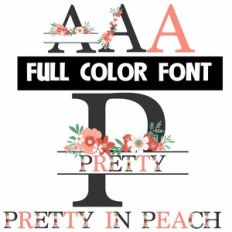 Pretty in Peach Color Font