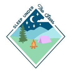 Sleep Under the Stars Camping Badge
