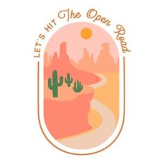 Desert Open Road Travel Badge