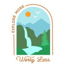 Explore More Waterfall Landscape Badge