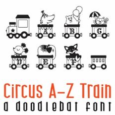 Circus A-Z Train Doodlebat Font