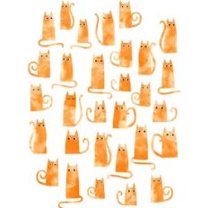 Watercolor Cat Stickers