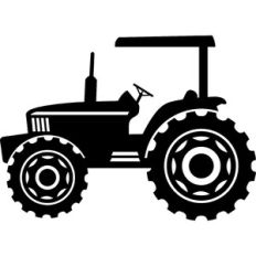 farm tractor silhouette