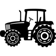 farm tractor silhouette