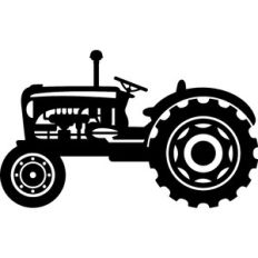 farm tractor silhouette