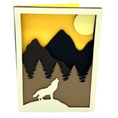 wolf in the wood card