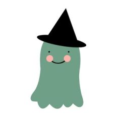 Smiling Green Halloween Witch