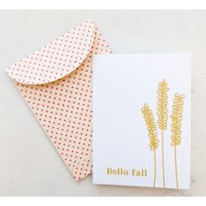 hello fall card and envelope