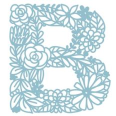 B monogram floral lace