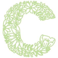 C monogram floral lace