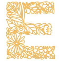 E monogram floral lace