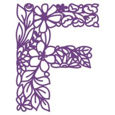 F monogram floral lace