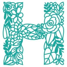 H monogram floral lace