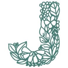 J monogram floral lace