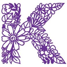 K monogram floral lace