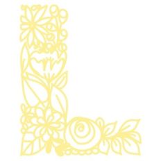L monogram floral lace