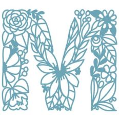 M monogram floral lace