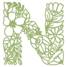 N monogram floral lace