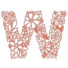 W monogram floral lace