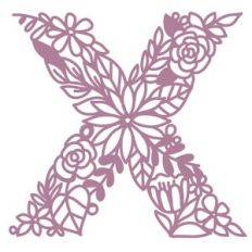 X monogram floral lace
