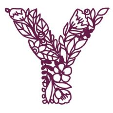 Y monogram floral lace